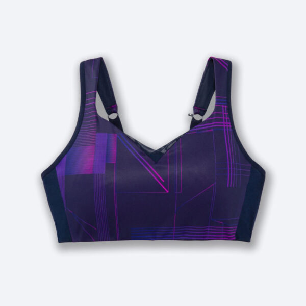 نیمتنه ورزشی بروکس Brooks Convertible bra سرمه ایی طرح دار