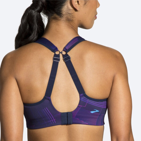 نیمتنه ورزشی بروکس Brooks Convertible bra سرمه ایی طرح دار