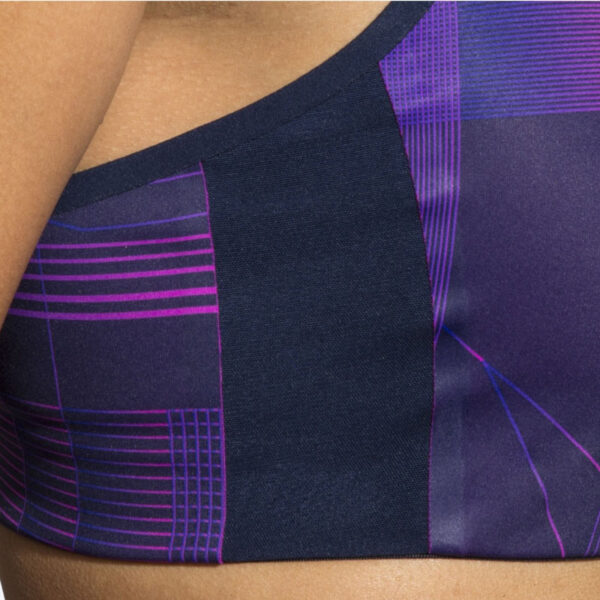 نیمتنه ورزشی بروکس Brooks Convertible bra سرمه ایی طرح دار