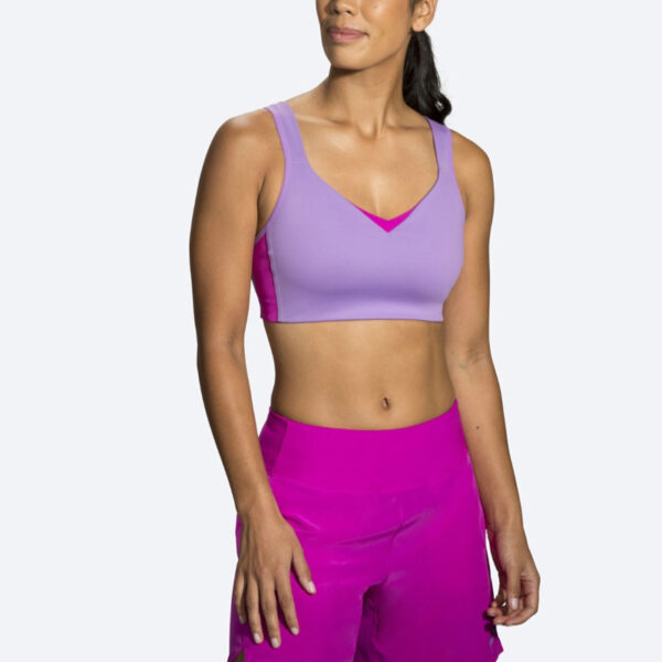 نیمتنه ورزشی زنانه بروکس Brooks Convertible run bra یاسی صورتی