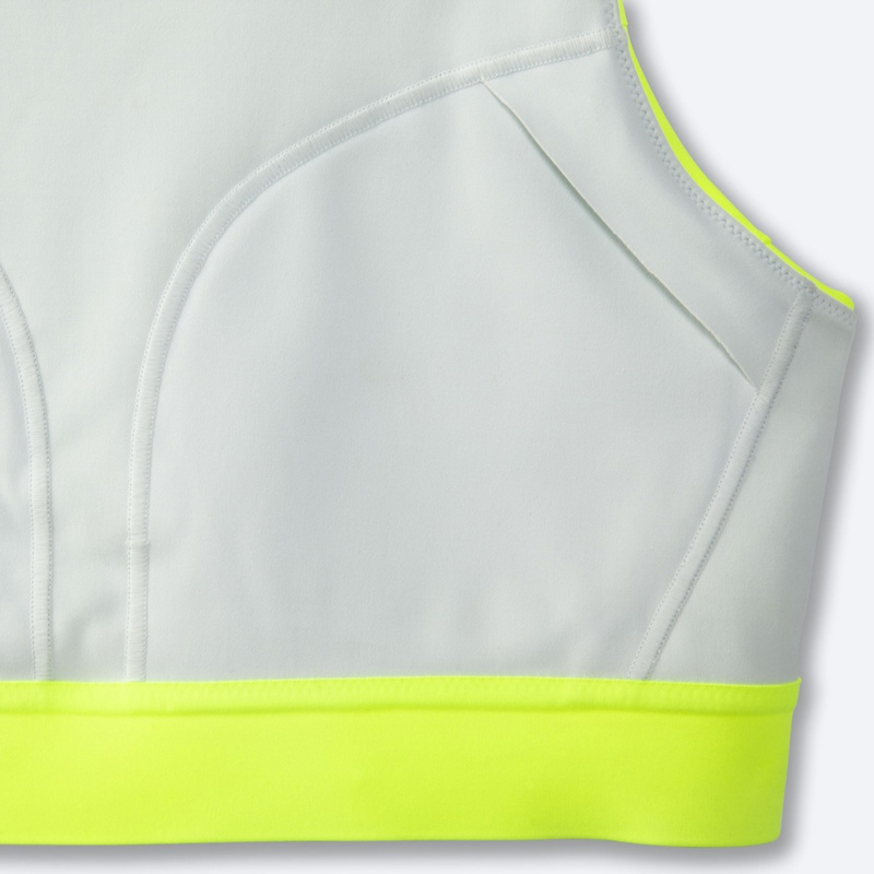 نیمتنه ورزشی بروکس Brooks 3 Pocket Run bra فسفری