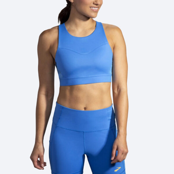 نیم تنه ورزشی بروکس Brooks 3 Pocket Run bra آبی