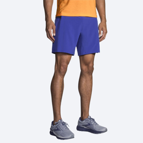 شورت ورزشی مردانه بروکس Brooks Sherpa 7" 2-in-1 آبی کاربنی