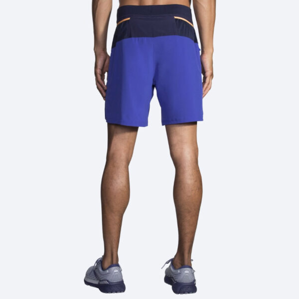 شورت ورزشی مردانه بروکس Brooks Sherpa 7" 2-in-1 آبی کاربنی