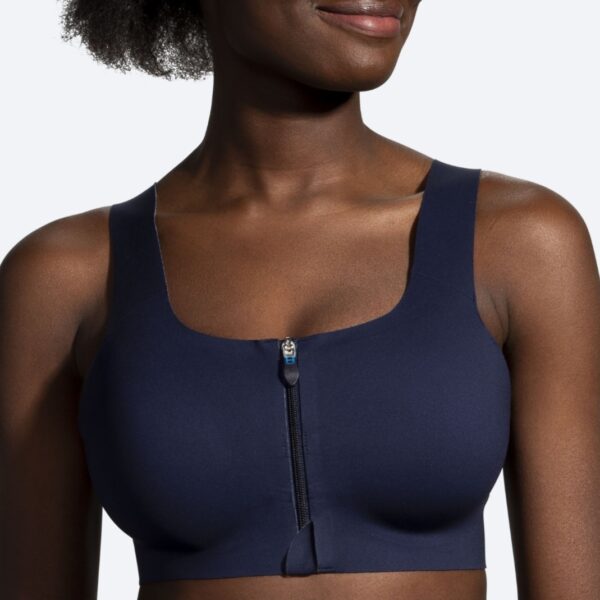 سوتین زیپ دار ورزشی بروکس Brooks DARE ZIP Run bra سرمه ای