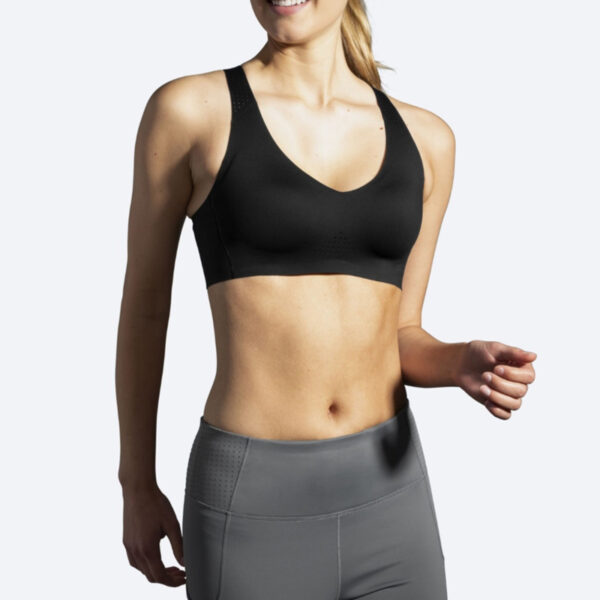 نیمتنه ورزشی بروکس Brooks Dare V NECK Run Bra مشکی