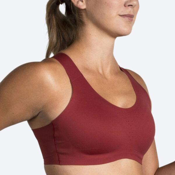 برا ورزشی بروکس Brooks DARE CROSSBACK Run bra عنابی