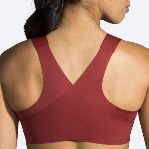 برا ورزشی بروکس Brooks DARE CROSSBACK Run bra عنابی