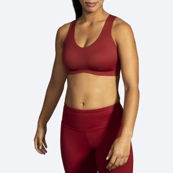 برا ورزشی بروکس Brooks DARE CROSSBACK Run bra عنابی