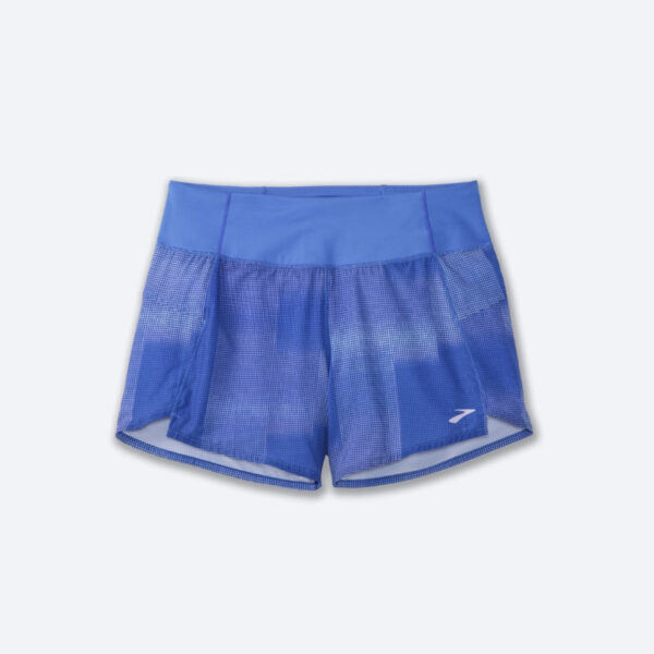 شورت ورزشی زنانه بروکس Brooks Chaser 5" Short آبی طرح دار