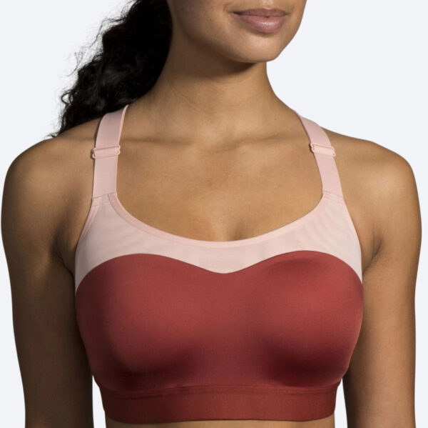 نیم تنه ورزشی بروکس Brooks DARE RACERBACK Run bra عنابی