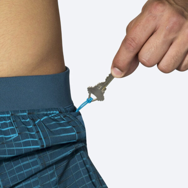 شورت ورزشی مردانه بروکس Brooks Sherpa 3" Split short سبز طرح دار