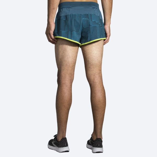 شورت ورزشی مردانه بروکس Brooks Sherpa 3" Split short سبز طرح دار