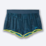 شورت ورزشی مردانه بروکس Brooks Sherpa 3" Split short سبز طرح دار