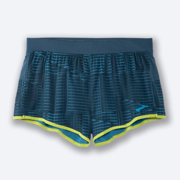 شورت ورزشی مردانه بروکس Brooks Sherpa 3" Split short سبز طرح دار