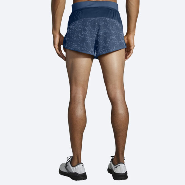 شورت ورزشی مردانه بروکس Brooks Sherpa 3" Split short آبی طرح دار