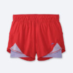 شورت ورزشی زنانه کشاله دار بروکس Brooks Chaser 5" 2-in-1 Short قرمز