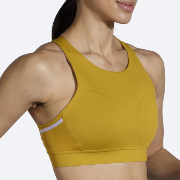 نیمتنه ورزشی بروکس Brooks 3Pocket Run bra طلایی