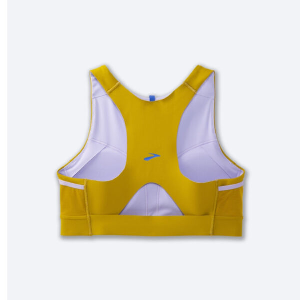 نیمتنه ورزشی بروکس Brooks 3Pocket Run bra طلایی