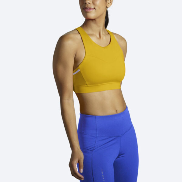 نیمتنه ورزشی بروکس Brooks 3Pocket Run bra طلایی