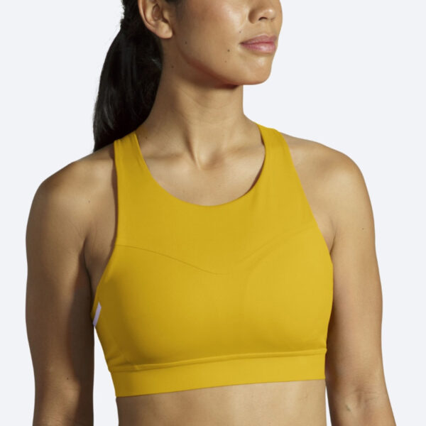 نیمتنه ورزشی بروکس Brooks 3Pocket Run bra طلایی