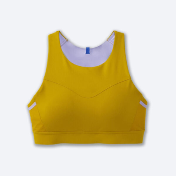 نیمتنه ورزشی بروکس Brooks 3Pocket Run bra طلایی