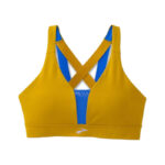 نیمتنه ورزشی بروکس Brooks Plunge Run bra طلایی آبی