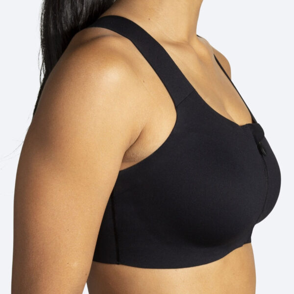 سوتین زیپ دار ورزشی بروکس Brooks Dare Zip run bra 2 مشکی