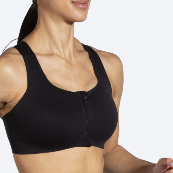 سوتین زیپ دار ورزشی بروکس Brooks Dare Zip run bra 2 مشکی