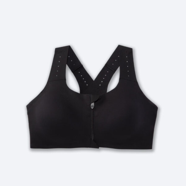 سوتین زیپ دار ورزشی بروکس Brooks Dare Zip run bra 2 مشکی