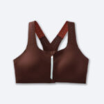 سوتین زیپ دار ورزشی بروکس Brooks Dare Zip run bra 2 مسی کشمشی