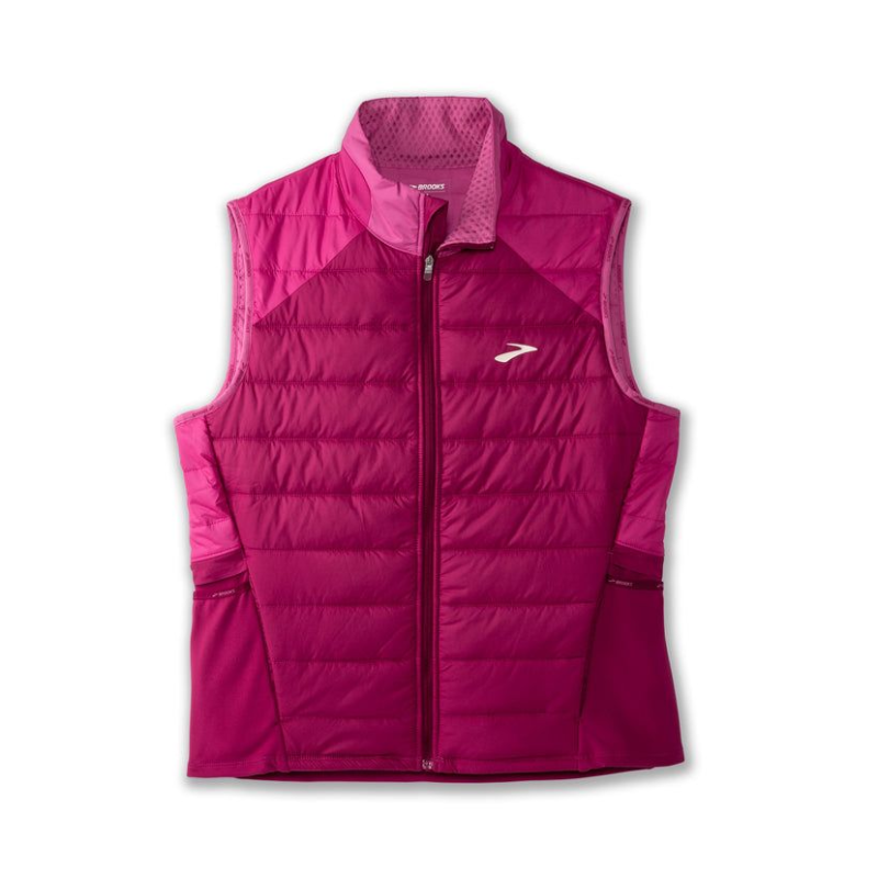 جلیقه ورزشی زنانه بروکس Brooks shield Hybrid vest 2 سرخابی