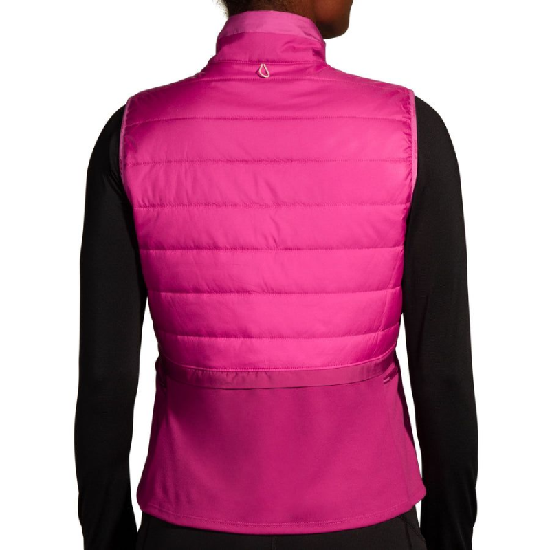 جلیقه ورزشی زنانه بروکس Brooks shield Hybrid vest 2 سرخابی