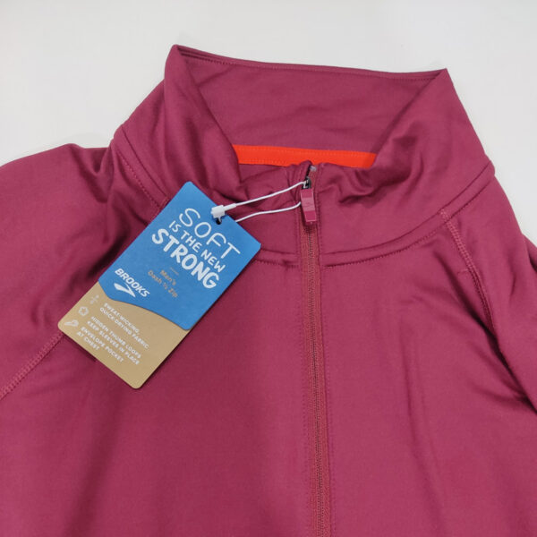 نیم زیپ ورزشی مردانه بروکس Brooks Dash ½ Zip زرشکی