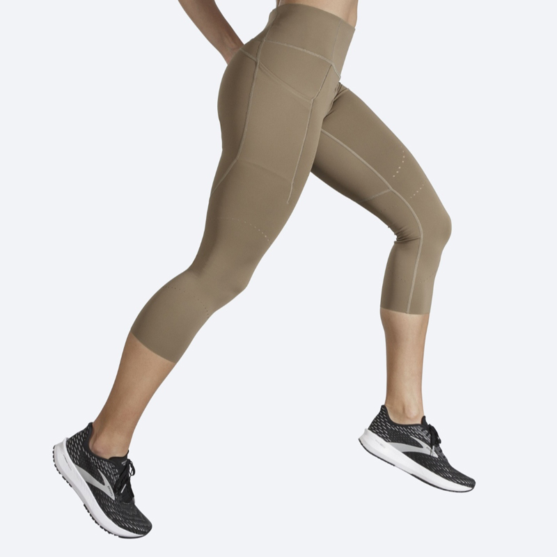 تایت ورزشی زنانه بروکس Brooks Method 3/4 Tight گندمی