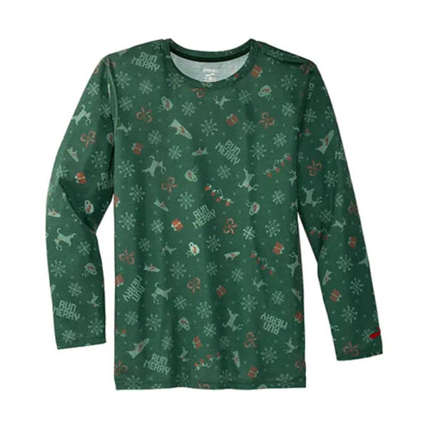 بلوز ورزشی مردانه بروکس Brooks Distance Long Sleeve سبز طرح دار