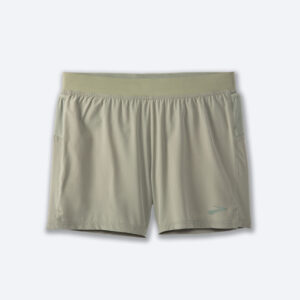 شورت ورزشی مردانه بروکس Brooks Sherpa 5" short زیتونی روشن