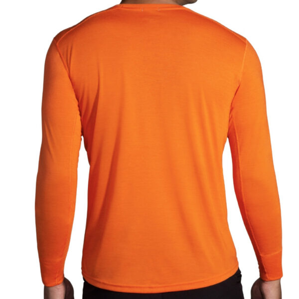 بلوز ورزشی مردانه بروکس Brooks Distance Long Sleeve نارنجی طرح دار