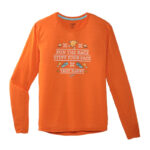 بلوز ورزشی مردانه بروکس Brooks Distance Long Sleeve نارنجی طرح دار