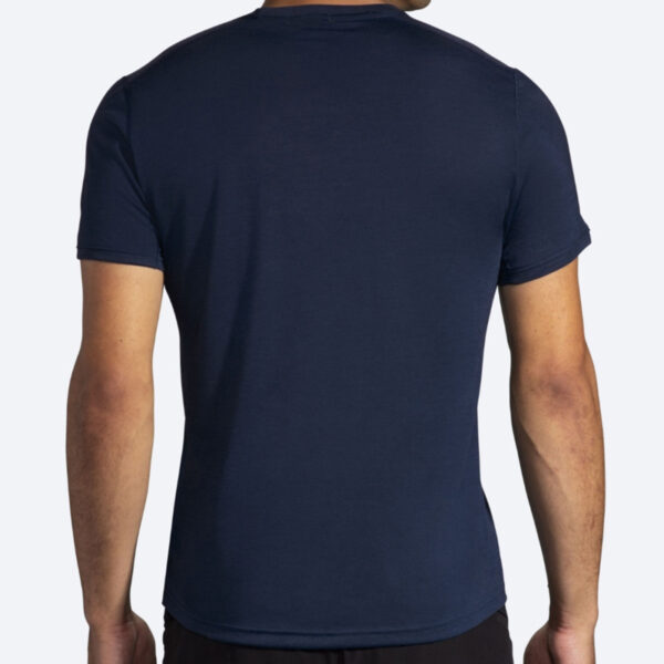 تیشرت ورزشی مردانه بروکس Brooks short sleeve سرمه ای طرح دار