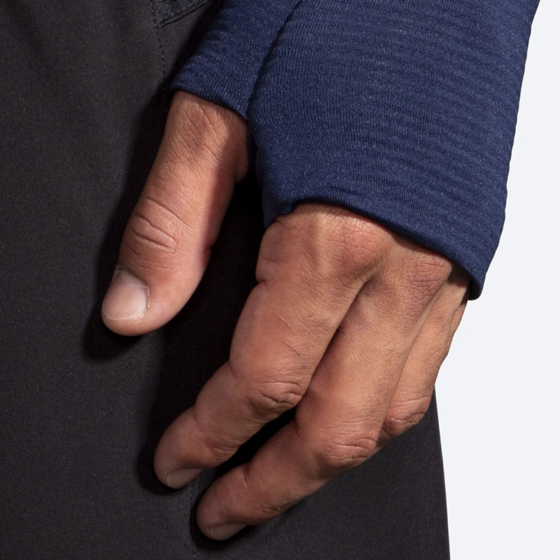 بلوز ورزشی ترمال مردانه بروکس Brooks Thermal Long Sleeve سرمه ای