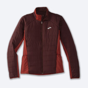 کاپشن ورزشی زنانه بروکس Brooks shield Hybrid Jacket 2 مسی کشمشی