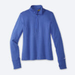 نیم زیپ ورزشی زنانه بروکس Brooks Dash ½ Zip آبی کاربنی