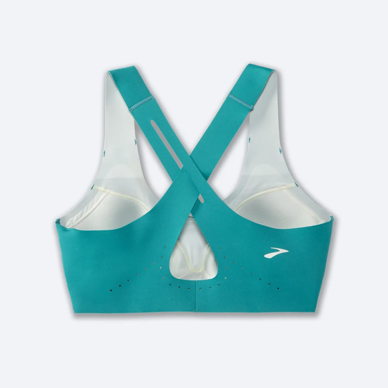 برا ورزشی بروکس Brooks Dare Crossback run bra 2 سبز نیلی