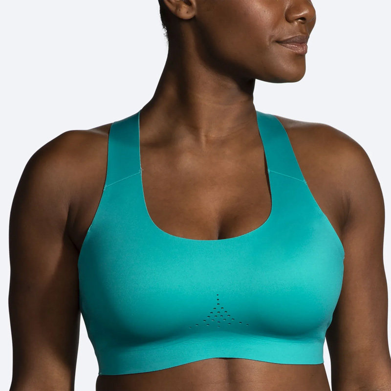 برا ورزشی بروکس Brooks Dare Crossback run bra 2 سبز نیلی