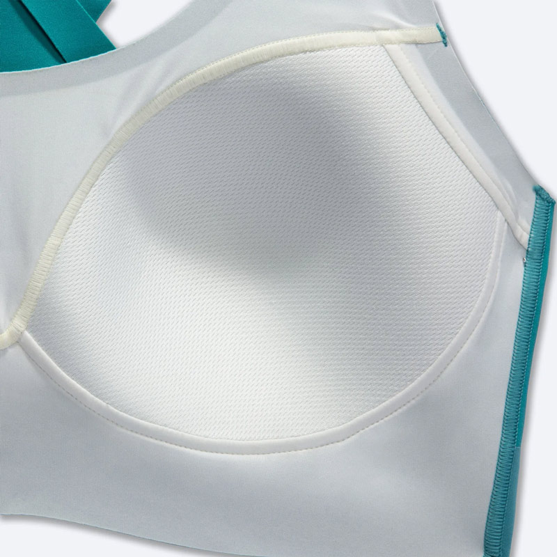 برا ورزشی بروکس Brooks Dare Crossback run bra 2 سبز نیلی