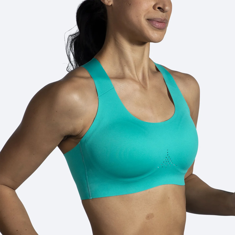 برا ورزشی بروکس Brooks Dare Crossback run bra 2 سبز نیلی