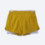 شورت ورزشی زنانه کشاله دار بروکس Brooks Run Within 4" 2-in-1 Short طلایی