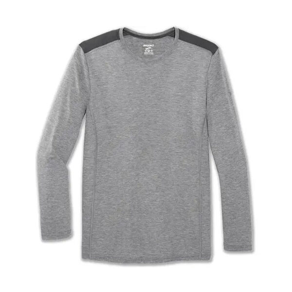 بلوز ورزشی مردانه بروکس Brooks Distance Long Sleeve طوسی