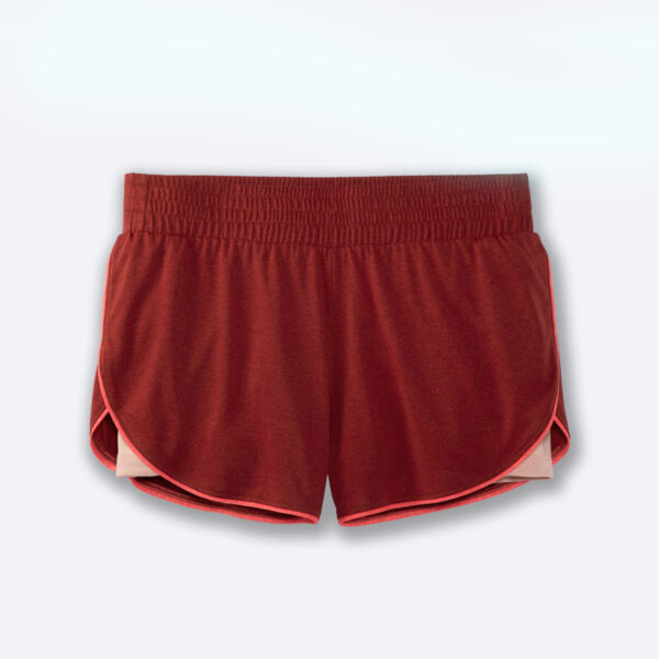 شورت ورزشی زنانه کشاله دار بروکس Brooks Rep 3" 2-in-1 Short عنابی